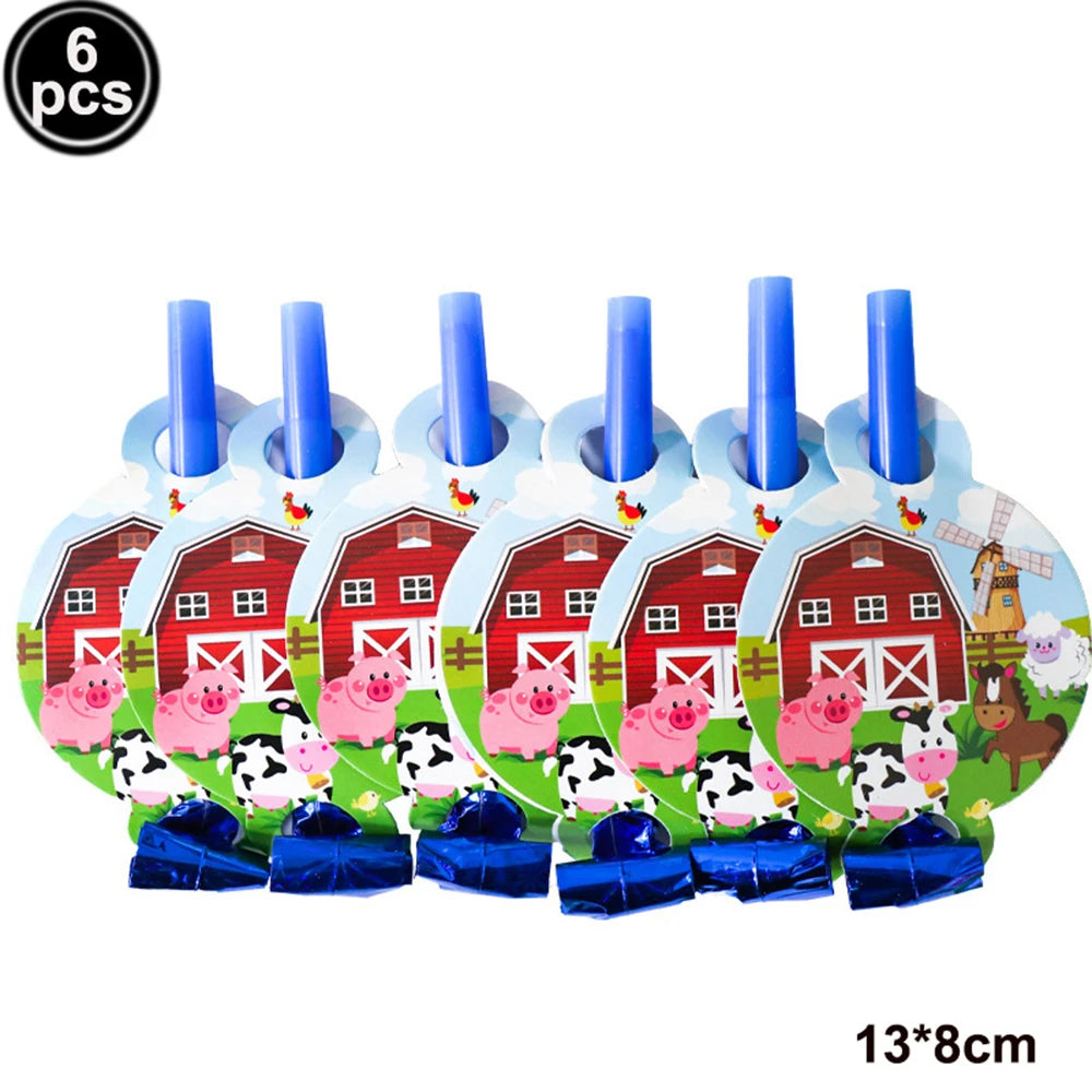 Farm Birthday Party Supplies Animal Farm Paper Plate Pig Sheep Chicken Horses Cows Shape Dinnerware Farm Animal Party Decoration