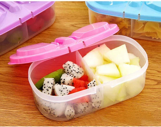 1PC Healthy Plastic Food Container Portable Lunch Box Capacity Camping Picnic Food Fruit Container Storage Box for Kids Dinnerw