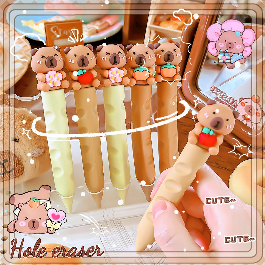 school teacher gift back to school supplies Aesthetic cute stationery Kawaii object funny erasers capybara rubber cute things