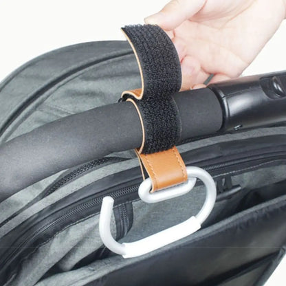 Creative PU Baby Stroller Hooks Cart Organizer Solid Color Hanging Hook Stroller Accessories Cartoon Stroller Accessories Pram