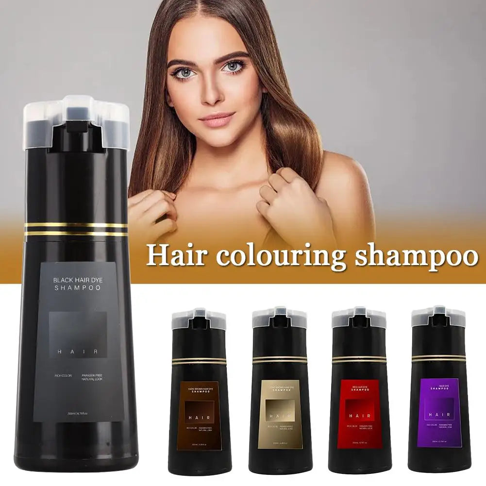 Nova Hair Dye Shampoo, Nova Hair Instant Dye Shampoo, Trynova Hair Shampoo, Hair Color Shampoo For Women And Men 200ml W1B4