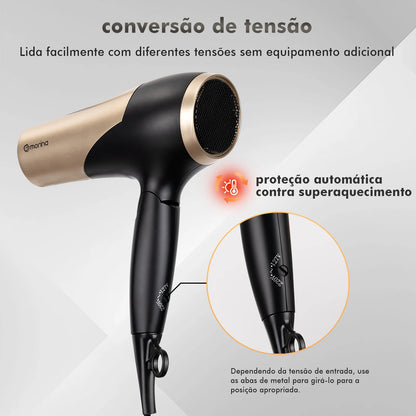 Hair dryer, dryer, professional hair dryer, hair dryer, 110 Hair Dryer/220V 1800W Black/Golden, from Brazil
