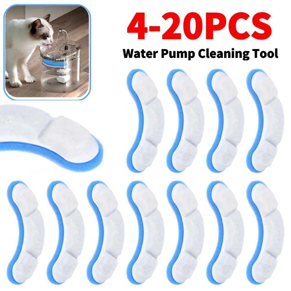 20-4PCS Cat Water Fountain Replacement Filter Pet Fountain Filter Cat Fountain Accessories Upgrade Cat Fountain Filter for Pet