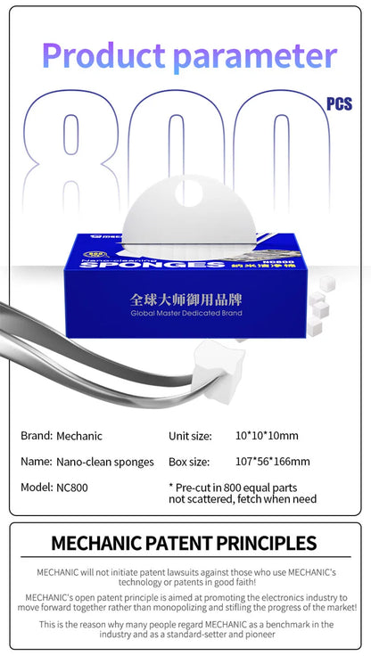 MECHANIC NC800 Nano-cleaning Sponges No Slagging Multifunctional Keyboard Motherboard Capacitance Powerful Cleaning Tool