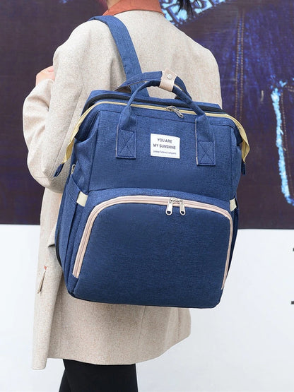 Portable Baby Folding Bed Mommy Bag Folding Mosquito Net Multifunctional Outgoing Portable Mother and Baby Backpack Large Capaci