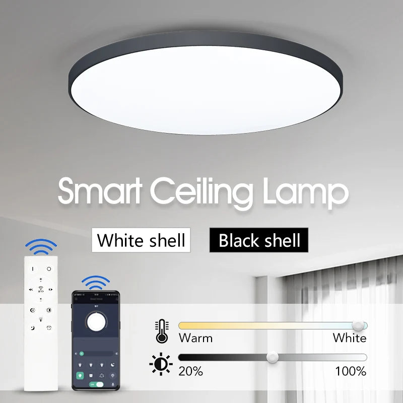 Smart LED Ceiling Light APP Luster Remote Control Appliance 36W 50W 80W interior Home Decor Fixture Bathroom Bedroom