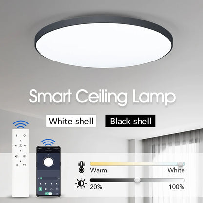 Smart LED Ceiling Light APP Luster Remote Control Appliance 36W 50W 80W interior Home Decor Fixture Bathroom Bedroom