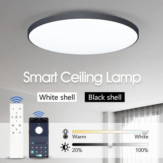 Smart LED Ceiling Light APP Luster Remote Control Appliance 36W 50W 80W interior Home Decor Fixture Bathroom Bedroom