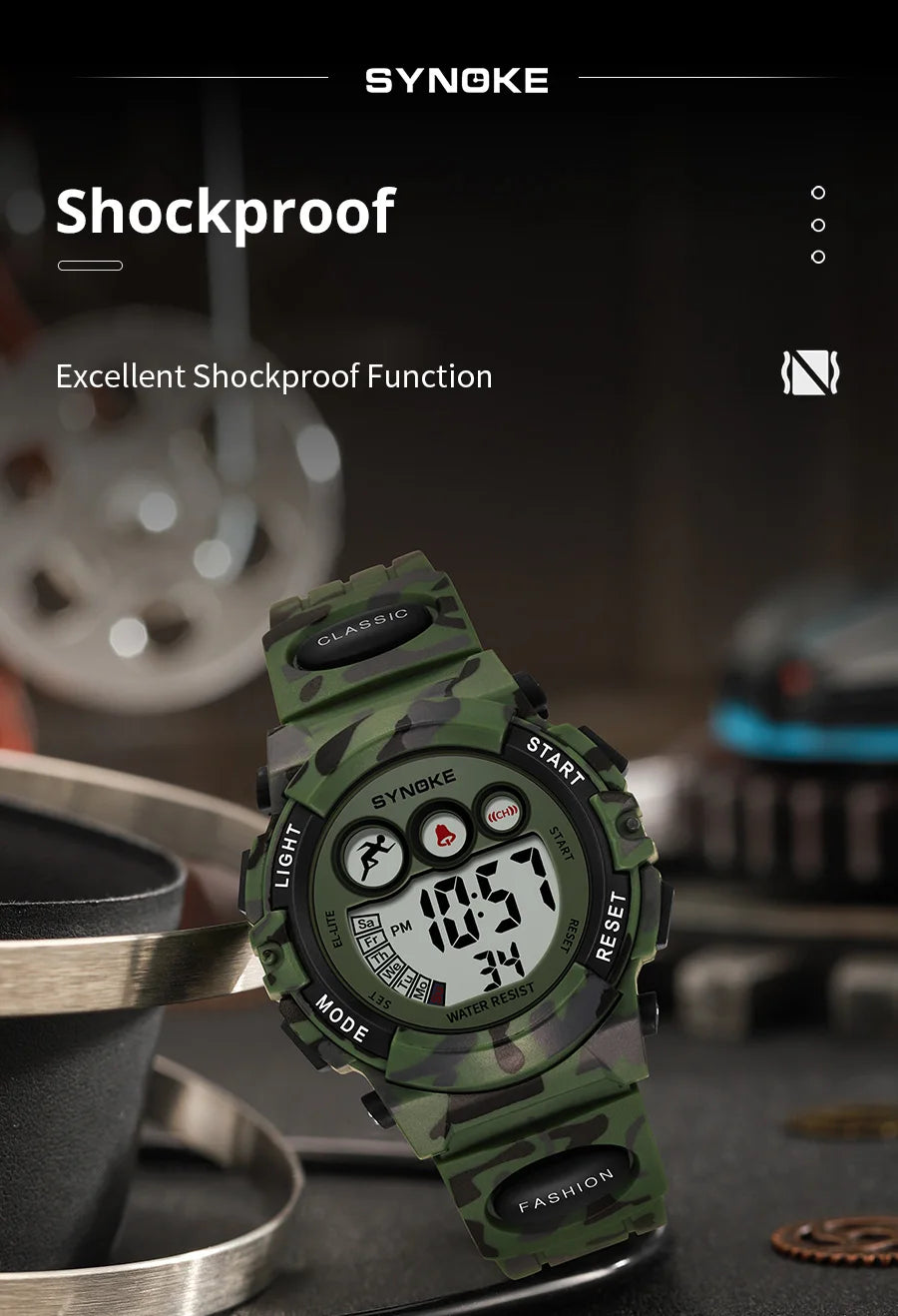 Kids Watch,Boys Watch for 3-15 Year Old Boys,Digital Sport Outdoor Multifunctional 50 M Waterproof Alarm Watch for Children