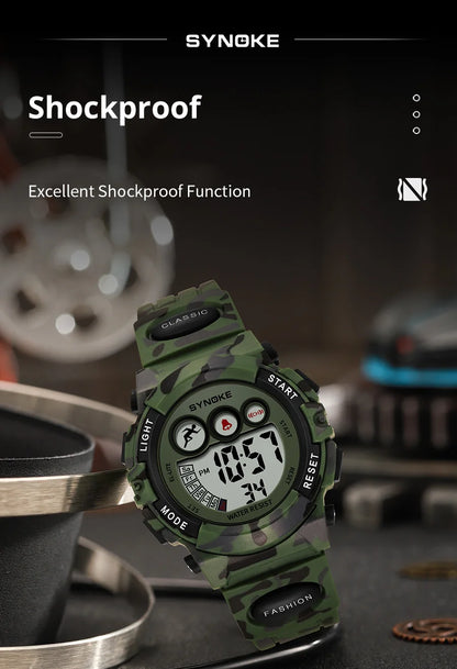 Kids Watch,Boys Watch for 3-15 Year Old Boys,Digital Sport Outdoor Multifunctional 50 M Waterproof Alarm Watch for Children