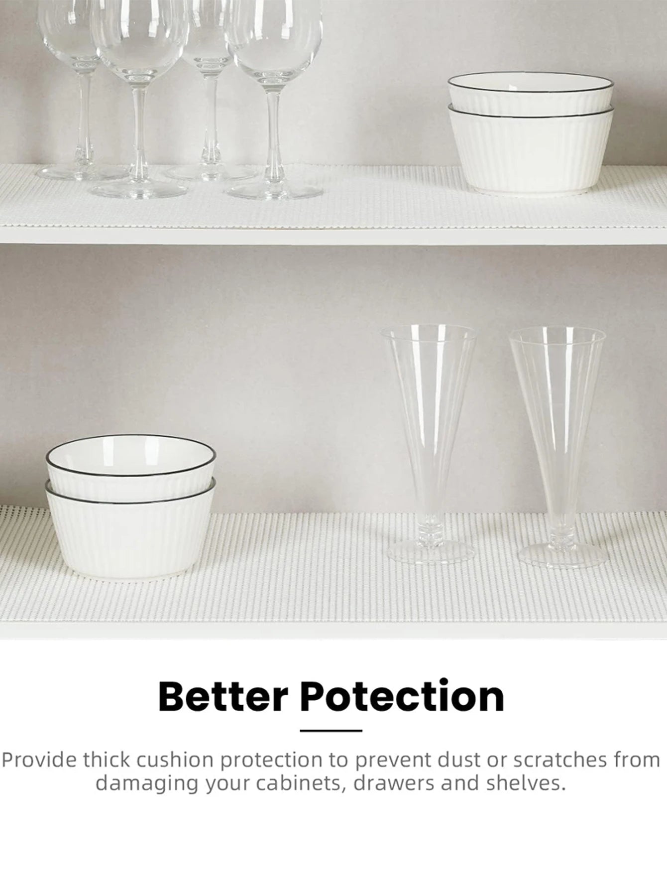 1roll EVA Shelf Liner Drawer Liner for Kitchen Cabinet Non-Adhesive,Anti Slip Cabinet Liners,Durable Waterproof Cupboard Liner