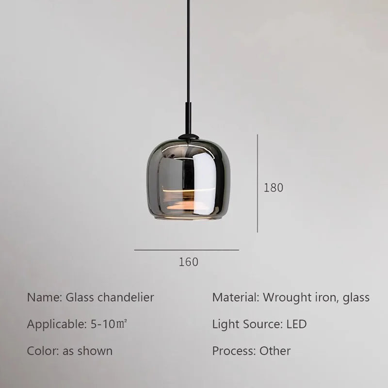 Nordic Glass LED Chandeliers Luxury Pendant Lamp Modern Minimalist  hanging light fixture decorative indoor lighting