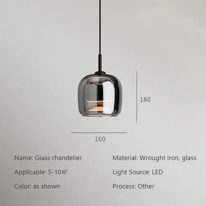 Nordic Glass LED Chandeliers Luxury Pendant Lamp Modern Minimalist  hanging light fixture decorative indoor lighting