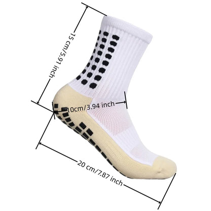 2 Pairs Anti-Slip Breathable Fitness Football Socks and Sports Leg Sleeves Set Men Women Soccer Tennis Basketball Sports Socks