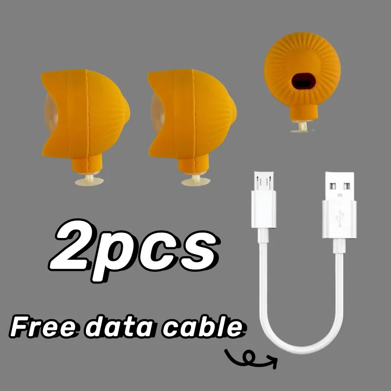 2PCS Outdoor Camping Crocs Headlight Upgrade Rechargeable Adult Children's Shoes Charm Decoration