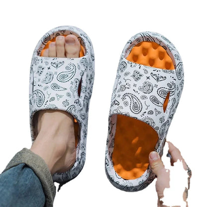 Men Flip-flops Summer Shoes Printing Sandals Trend Anti Slip Summer Sneaker Slippers Fashion Man Massage Slippers Beach Sandals