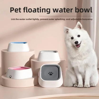 Pet bowl Dog water bowl Non-wet mouth floating bowl anti-spill cat water dispenser anti-splash dog bowl