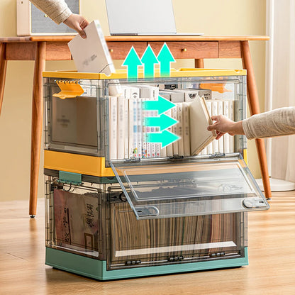 Foldable Book Storage Box, Student Book Box, Dormitory For Book Sorting Box, Transparent Home Storage Box, Book Box