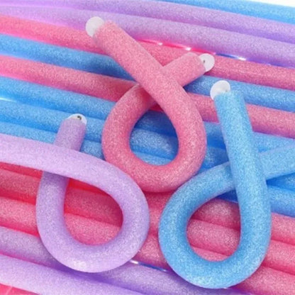 헤어10pcs Flexible Hair Curling Rod Hair Curler Makers Soft Foam Bendy Twist Curls Flexi Rollers Styling Tools Hair Roller No Heat