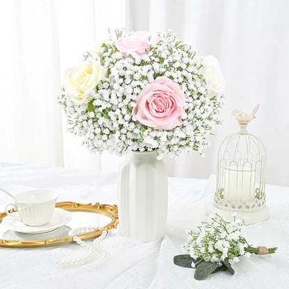 61cm Artificial Flowers Babys Breath Bouquet Plastic Gypsophila Fake Flowers for Home Decor Party Wedding Decorations Table Vase