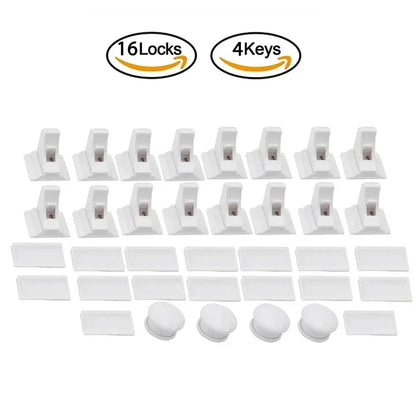 Child Safety Lock with Magnetic Keep Your Kids Safe Children's Lock Ideal Drawer Cabinet Door Safety for Toddler Baby Protection