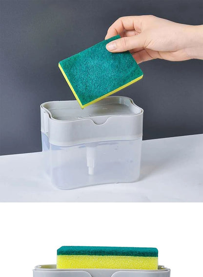 1 Dish Detergent Dispenser Kitchen Detergent Press Portable Soap Dispenser Pak Clean Cloth Dishwashing
