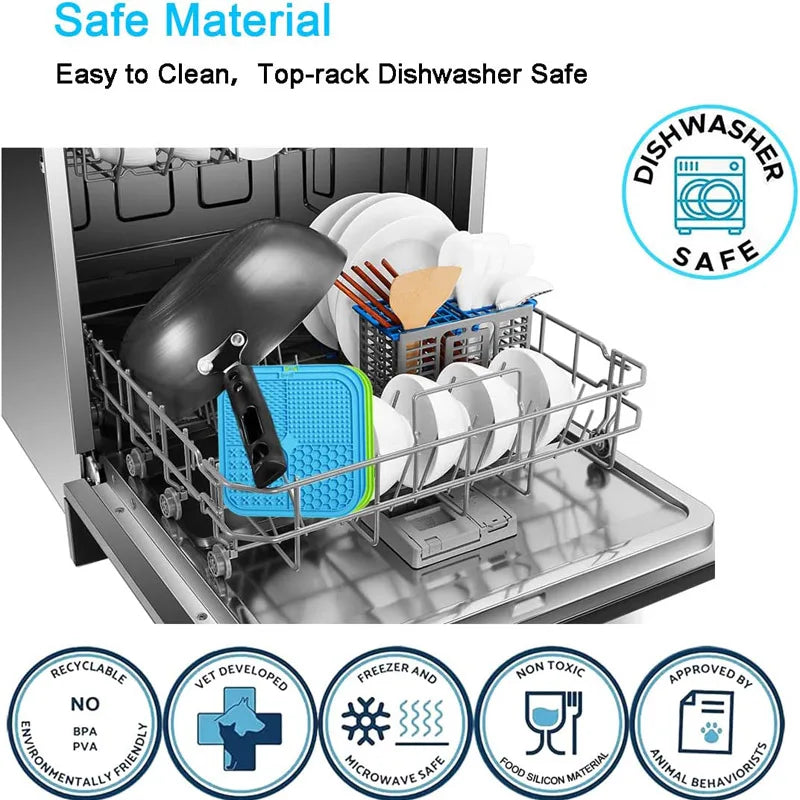 Dog Slow Feeders Mats Lick Mat Boredom Anxiety Reduction Perfect for Food Yogurt Peanut Butter Alternative to Slow Feed Dog Bowl