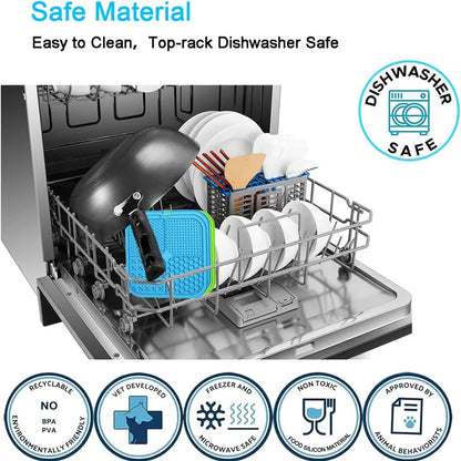 Dog Slow Feeders Mats Lick Mat Boredom Anxiety Reduction Perfect for Food Yogurt Peanut Butter Alternative to Slow Feed Dog Bowl