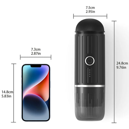 Portable 2 In1 Espresso Machine, Compatible Capsules and Ground Coffee,19 Bar Pressure,Perfect for Kitchen Travel,Camping