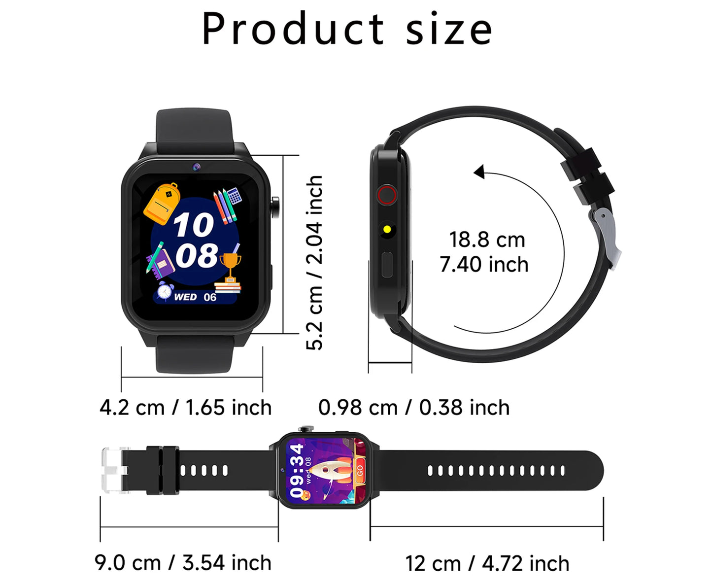 2025 New Smart Watch For Children HD Touch Screen Camera 18 Games Sleep Monitoring Alarm Clock Calculator Birthday Gift Boy Girl