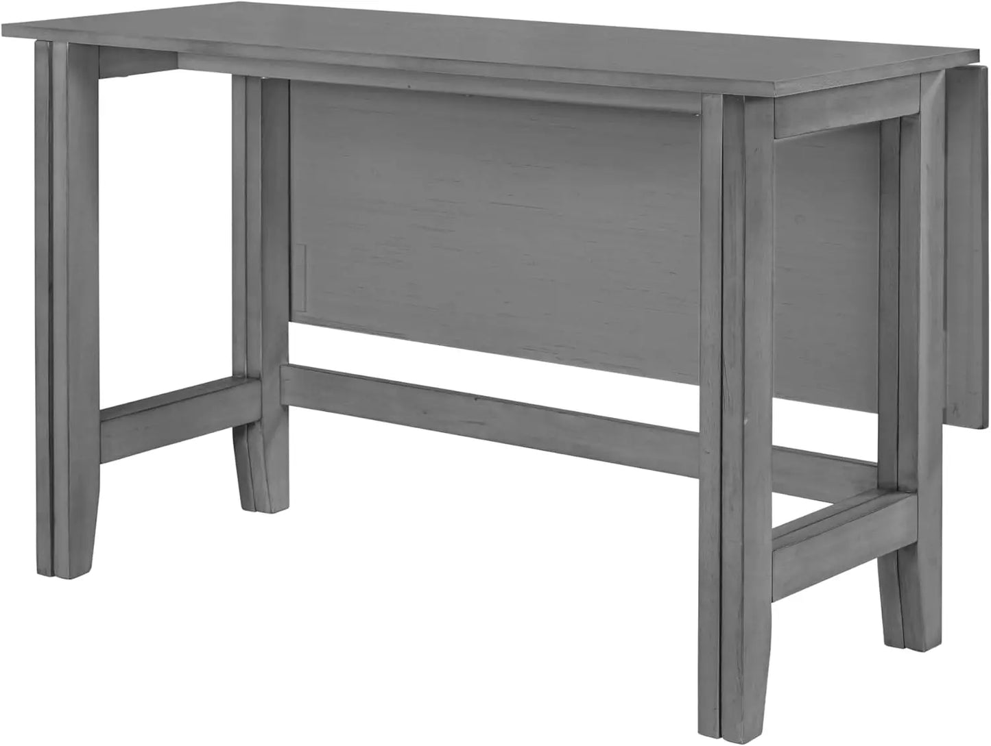 Farmhouse Drop Leaf Folding Dining Table, Space Saving Flip Top Dining Kitchen Table for 4, Solid Wood Extendable Dining Room