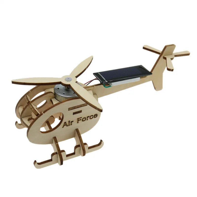 Mini Solar Airplane Helicopter DIY Models & Building Toy Science &Education Model Toy For Children Gift Toy