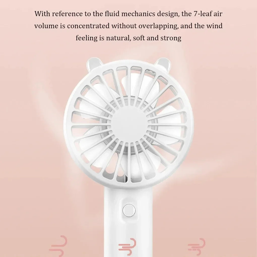 Mini Portable Cooling Fan Handheld Fan Small USB Rechargeable Eyelash Eyelash Mute Cooler Handheld Fan USB Rechargeable Desk