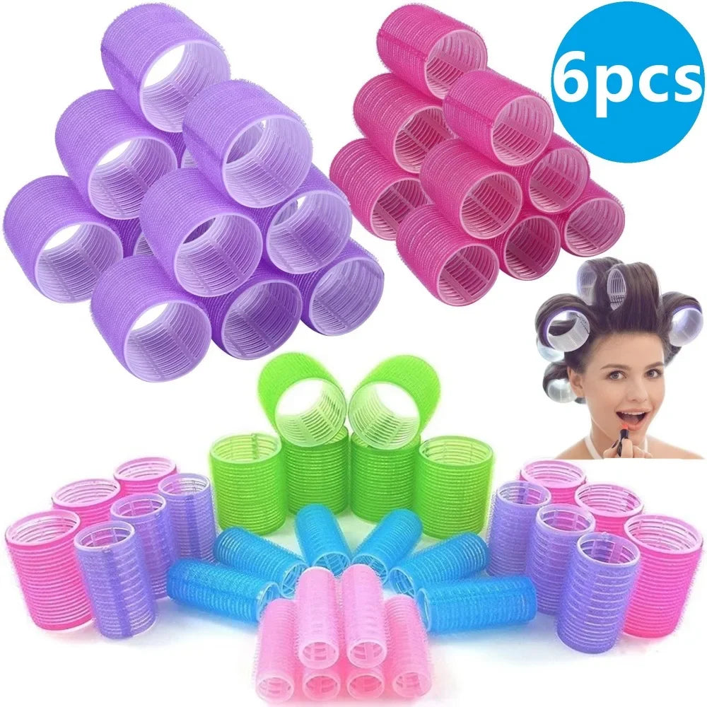 Hair Rollers Self Grip Hook Hair Curlers Heatless Hairs Roller Salon Hairs Dressing Curlers Jumbo Size Sticky Hair Styling Tools