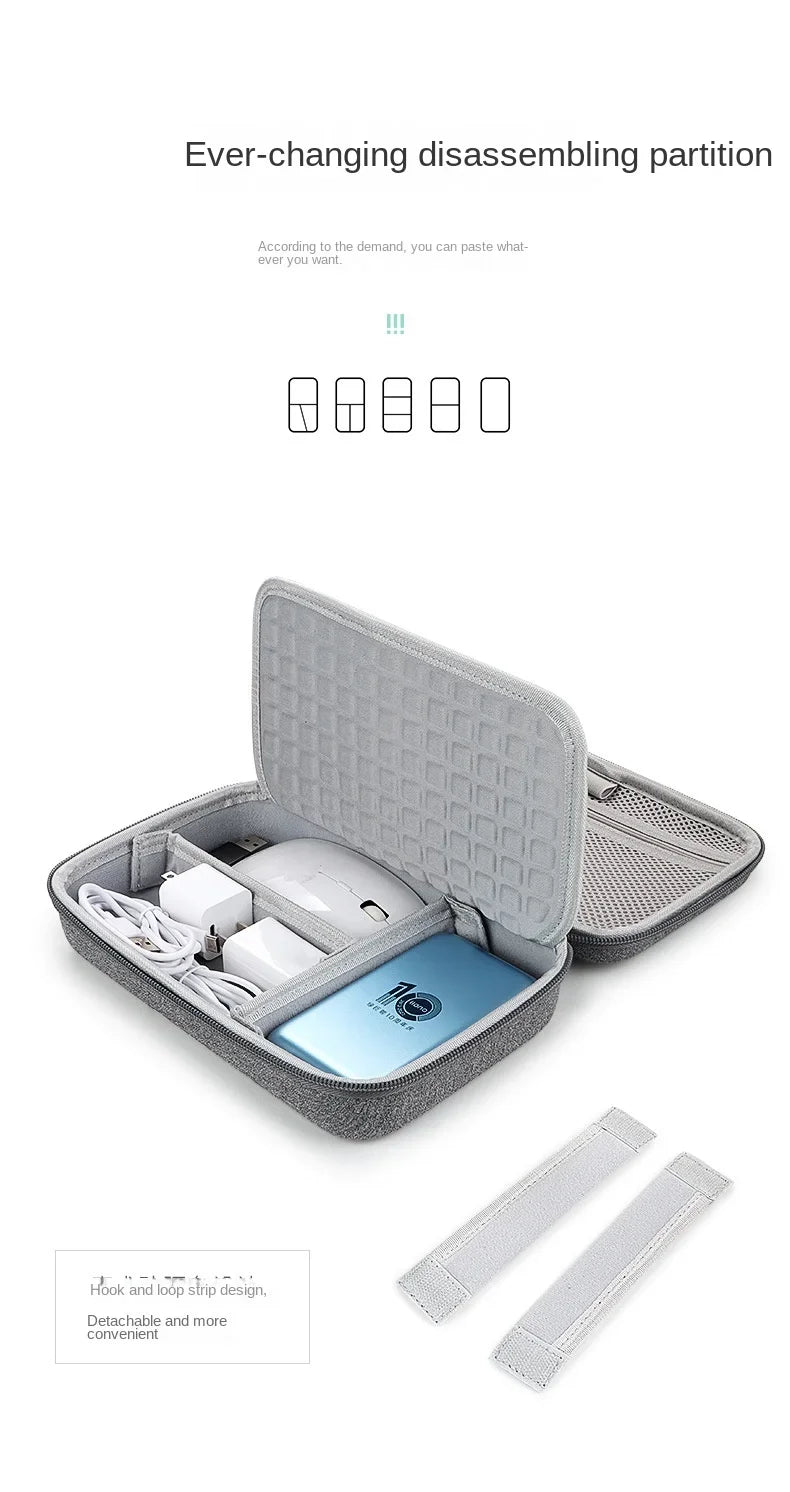 Large Capacity Travel Electronics Accessories Organizer Tablet Hard Disk Cable Portable Storage Bag EVA Airbag Travel Bags