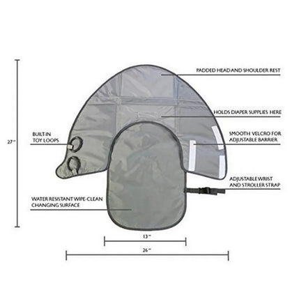 3-in-1 Portable Diaper Changing Pad Clutch with Barrier Foldable Clean Hands Changing Station Soft Flexible Travel Mat