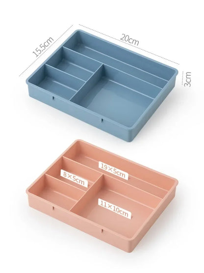 Desk Drawer Organizer Stackable Multi-cell Storage Box Tray Dressing Table Jewelry Organizer Makeup Organizer For Home Office