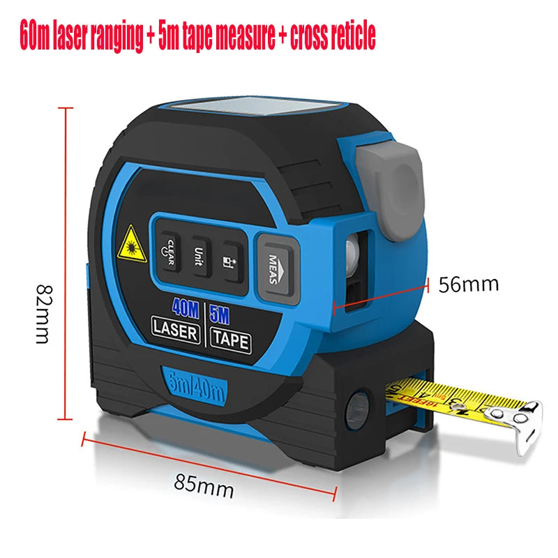 3 In 1  Laser Tape Measure Laser Distance Measuring Rangefinder Infrared High-precision Digital Electronic Ruler Measuring Level