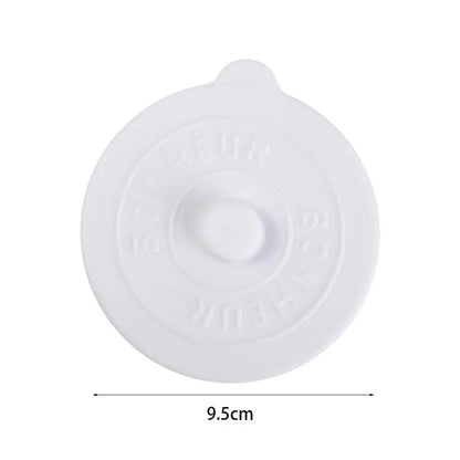 Mugs Lid With Convex Handle Silicone Glass Cup Cover Round Heat-Resistant Cup Lid Dustproof Universal Mug Sealed Cap Pantry