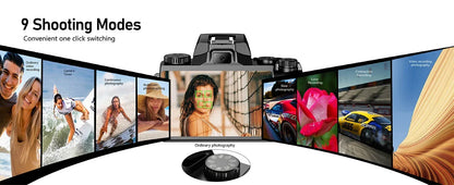 4K DSLR Cameras for Photography 64MP WiFi Auto Focus YouTube Vlogging Video Cameras 60FPS Livestream Camcorder 4" Touch Screen