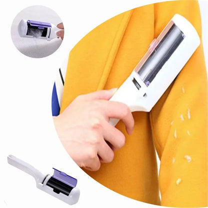 Portable Electrostatic Lint Roller Handheld Pet Hair Remover Reusable Dust Cleaner for Clothing Sofa Carpet Bed Home Travel