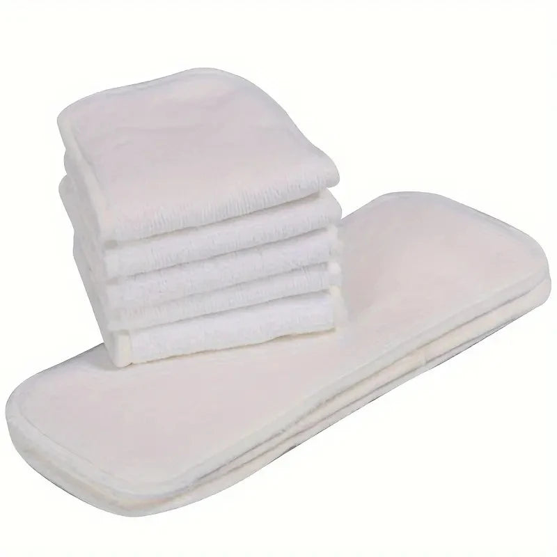 4PCS Reusable Adult Diaper Inserts Pads -Soft Breathable Microfiber/Bamboo Charcoal Liner for Day and Night Use 2 Sizes