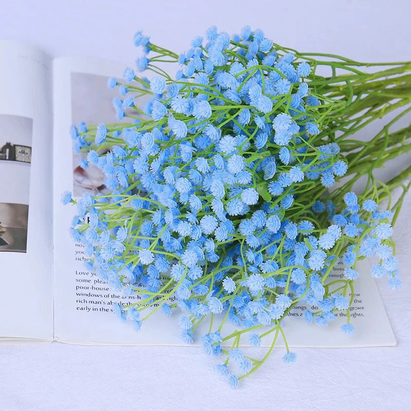 61cm Artificial Flowers Babys Breath Bouquet Plastic Gypsophila Fake Flowers for Home Decor Party Wedding Decorations Table Vase