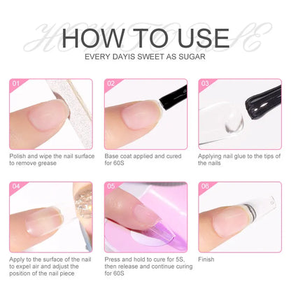 LIMEGIRL 7.5ml Nail Tips Glue Gel UV Glue for False Nails Acrylic Sticking Adhesive Manicure Multi-function Strong Nail UV Glue