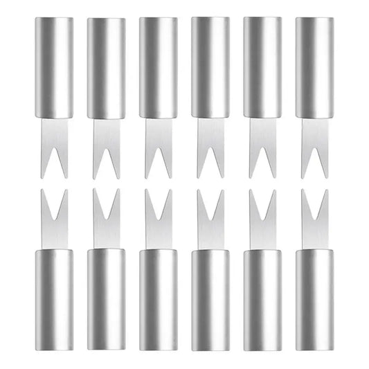 Corn On Cob Holders 12PCS Stainless Steel Corn Picks With Comfortable Handle Portable Corn Skewers Forks Rustproof Corn Picks
