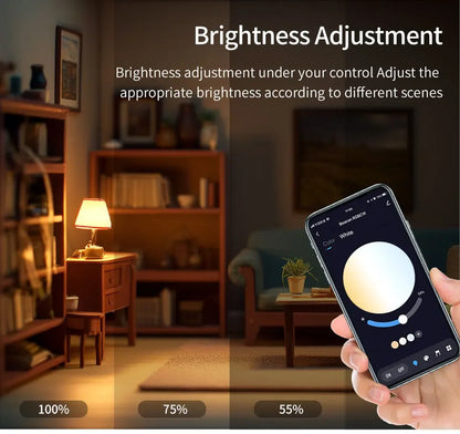 Smart Led Light Bulb 220V Tuya Bluetooth with RF 2.4G Remote Group Control RGB Lamp Ampoules Smart Life App Spotlight Bombilla