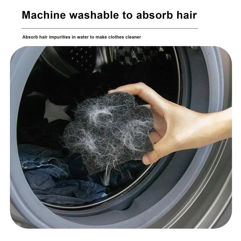 Pet Hair Remover for Laundry Reusable Hair Catcher Tool Lint Double-Sided Lint Catcher for Wet and Dry Use Cat Claws Shape Dryer