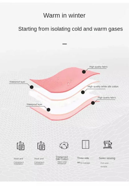 Winter Door Curtain Windproof Warm Partition Curtain Magnetic Door Curtain Punch-free Door Curtain Bedroom Block PU Curtain