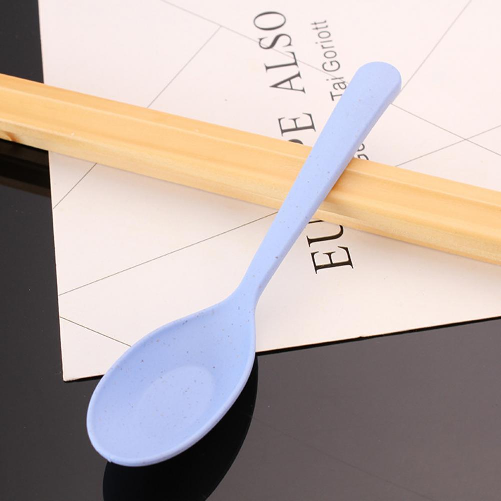 Soup Spoon Long Handle Cereal Spoon Plastic Serving Spoon Microwave Dishwasher Safe Porridge Spoon Kids Tableware Dinner Spoon