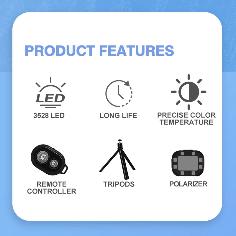 Dental Flash Photography  Light LED Photo Video Flash Light Oral Lamp with Tripod Polarizer Dentist Tool for Dentistry